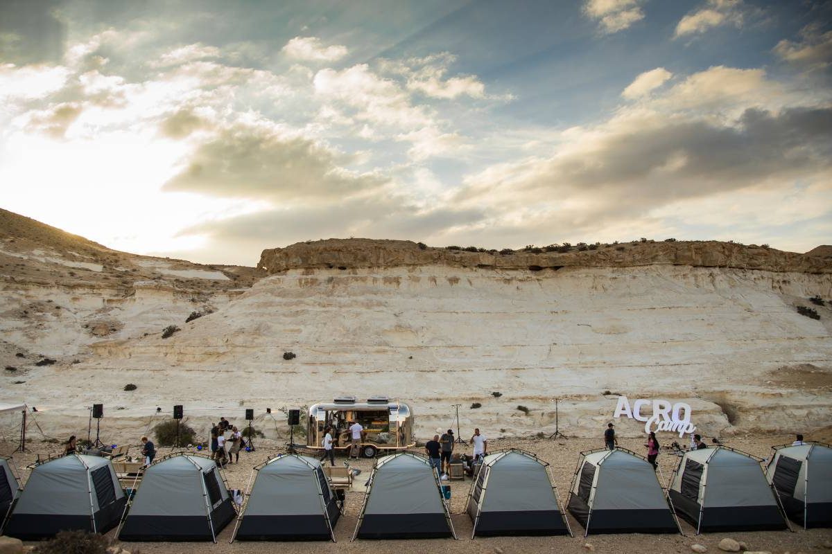 Glamping in the desert for a corporate event